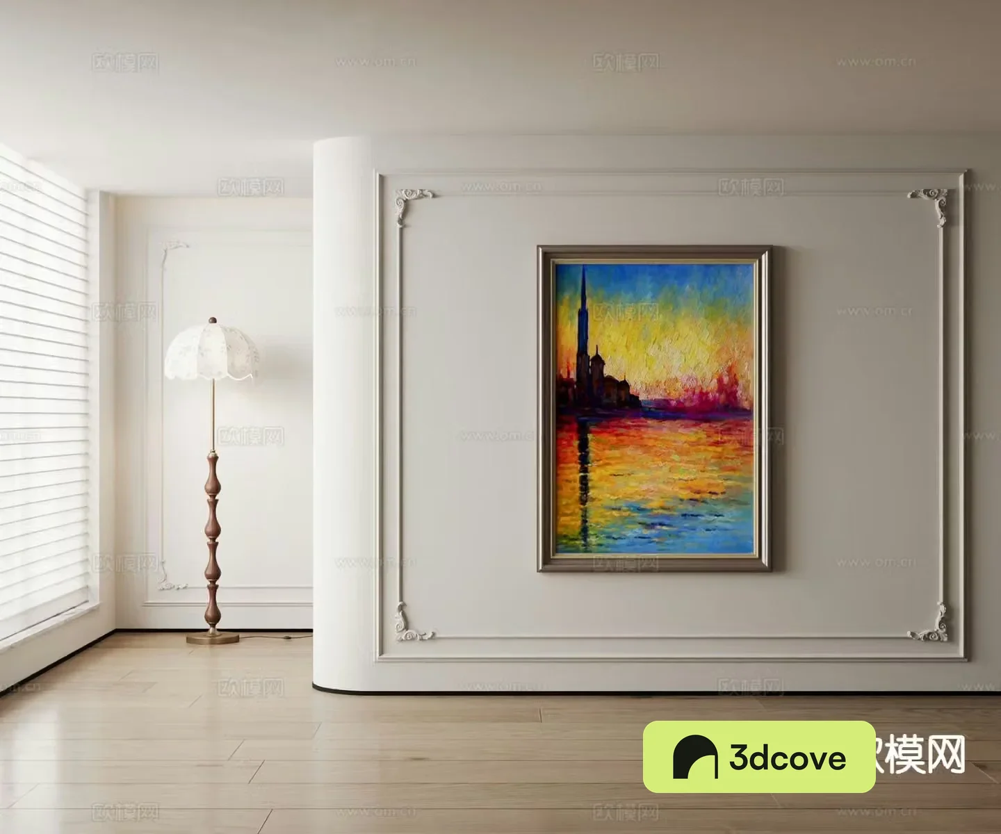 American decorative painting sunset landscape painting oil painting
