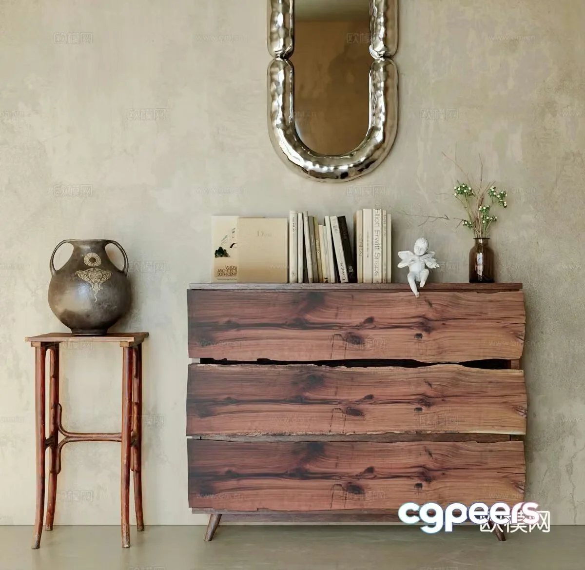 Wasabi side cabinet entrance cabinet dining side cabinet 3D model