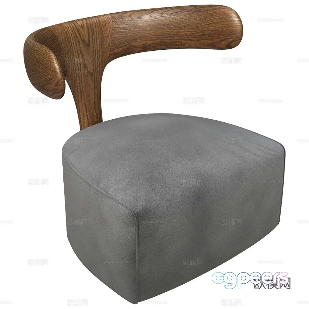 Modern casual chair single chair 3d model