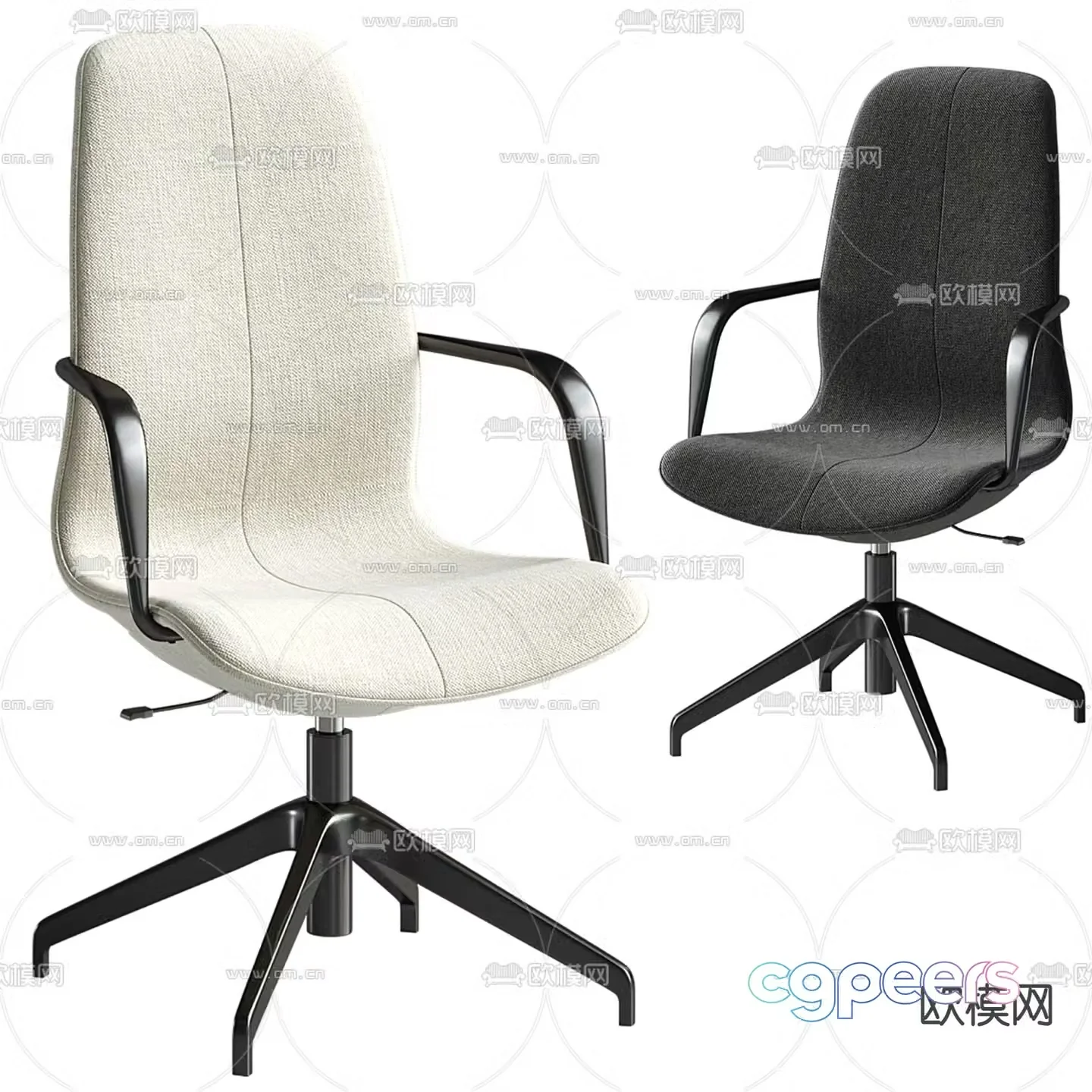 Conference chair office chair staff chair 3d model