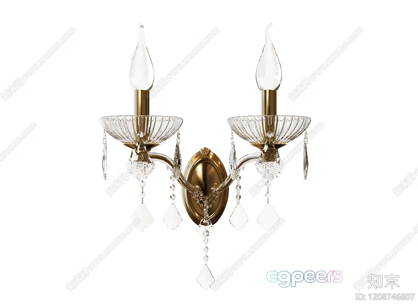 Gold Light Fixture 3D Model – 5831 – VRAY Render