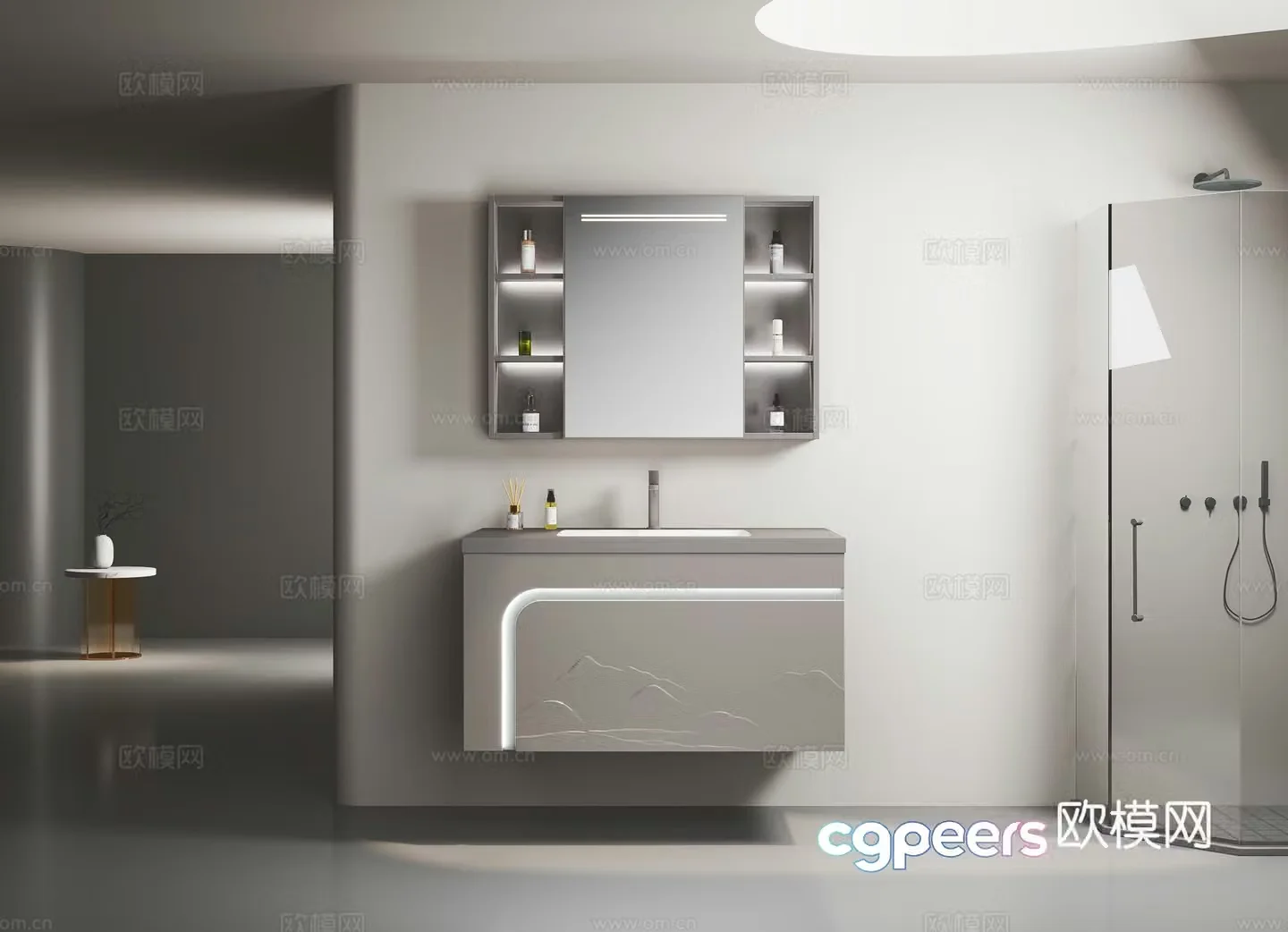 Modern bathroom cabinet bathroom modern bathroom Nordic bathroom toilet 3d model