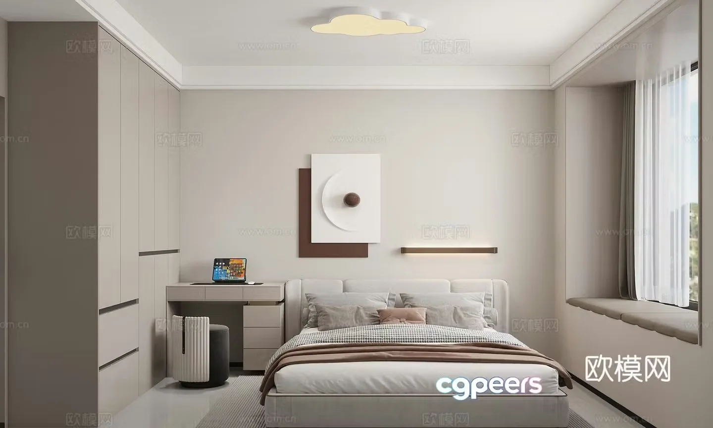 Modern bedroom 3d model