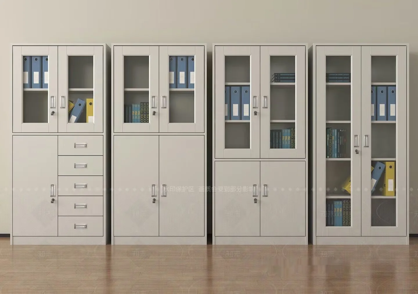White Metal Office Furniture 3D Model – 16591 – VRAY Render