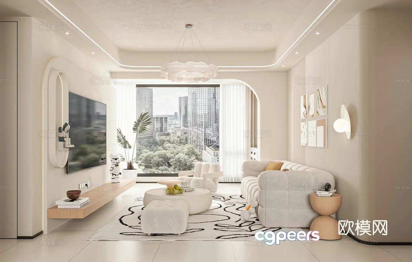 Modern living room 3d model