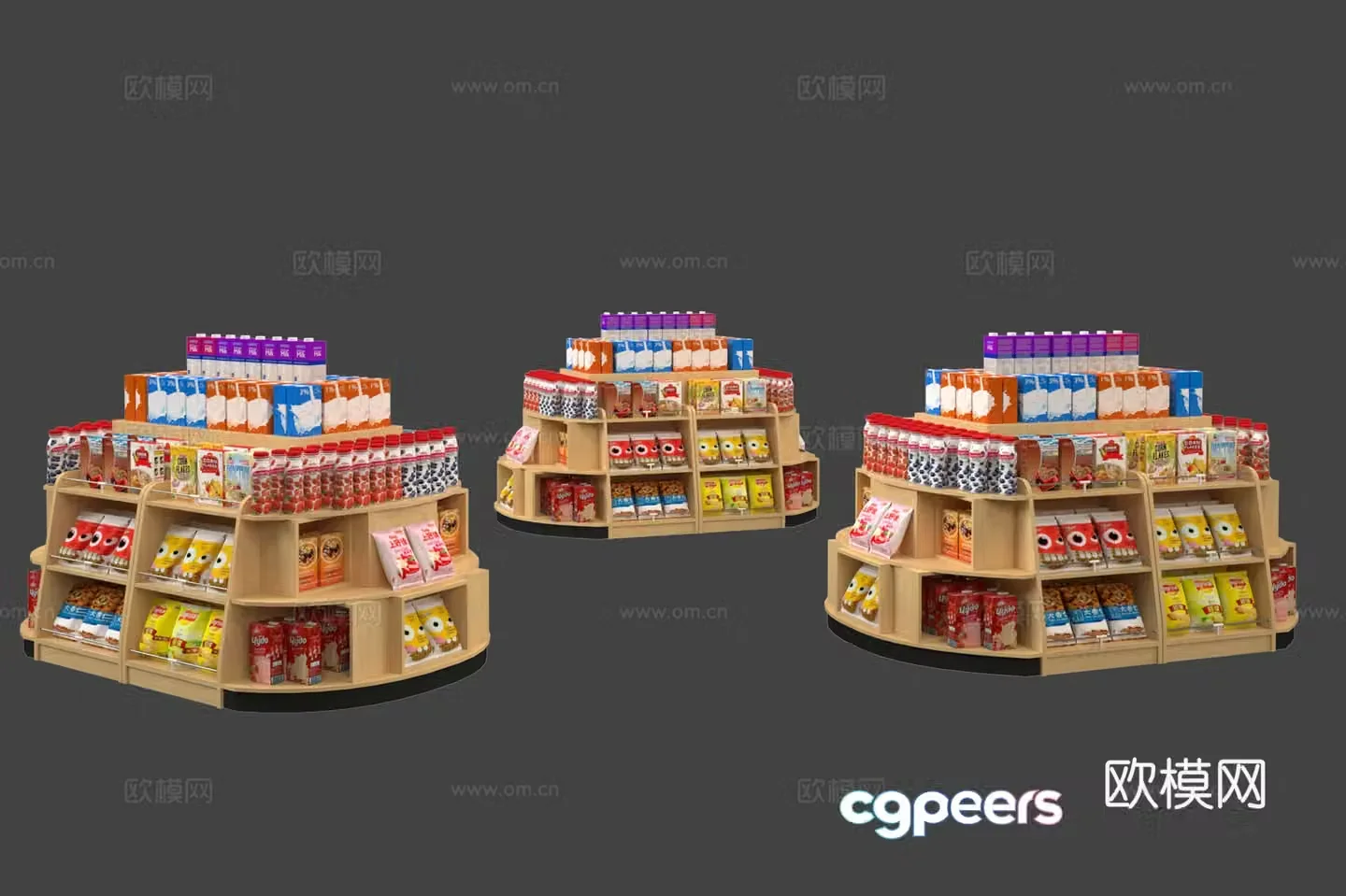 Showcase shelves Display pile head Bulk pile head Promotional exhibition rack Promotional pile head Supermarket 3D model