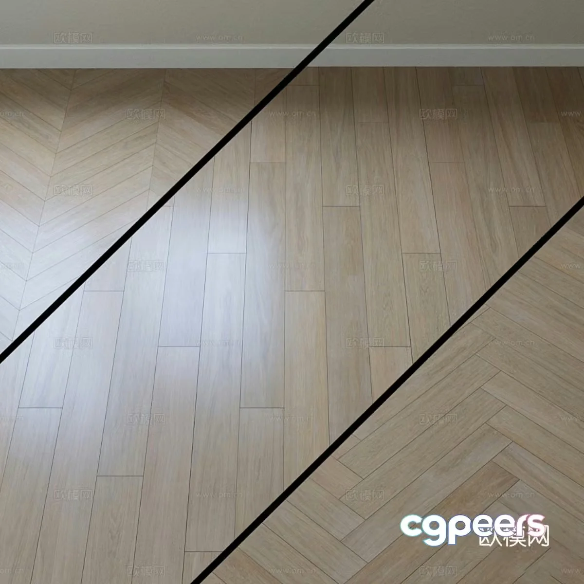 Laminate floor solid wood floor material 3D model