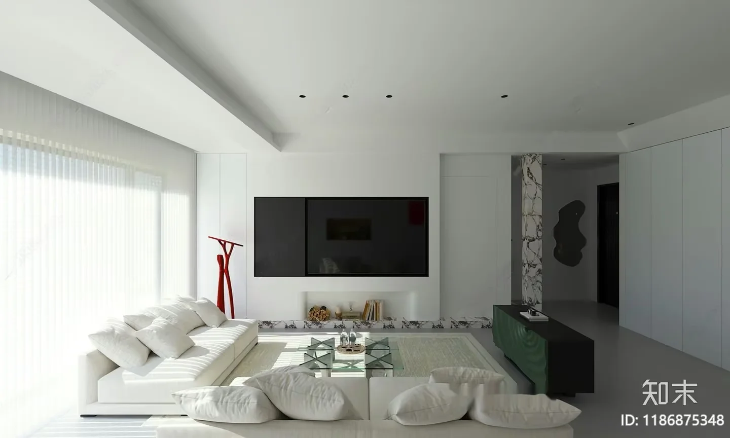 Modern Living Room 3D Model – 15120 – VRAY Render