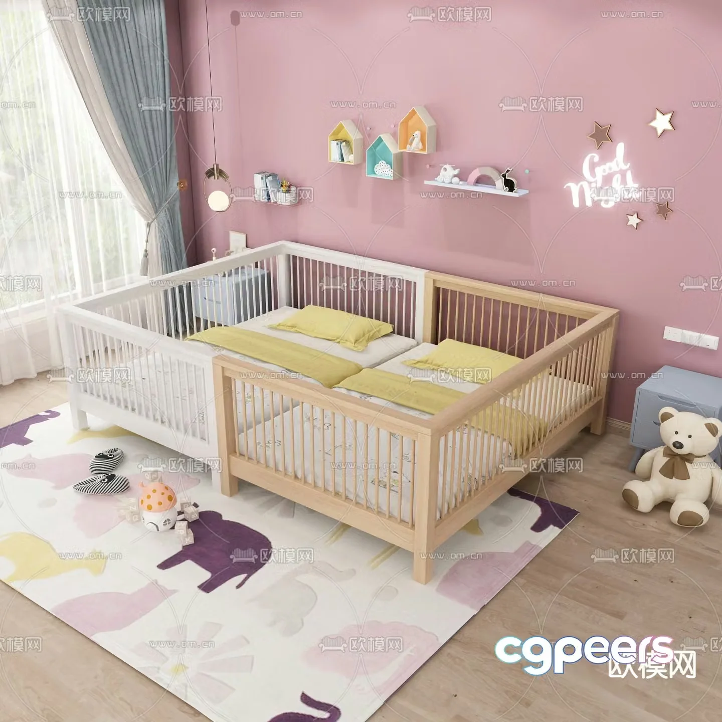 crib children’s bed 3d model
