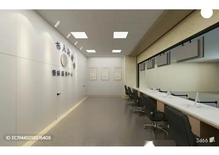 A Modern Office Space 3D Model – 10233 – VRAY Render