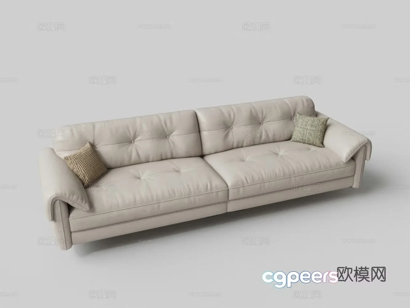 Modern leather multiplayer sofa 3d model