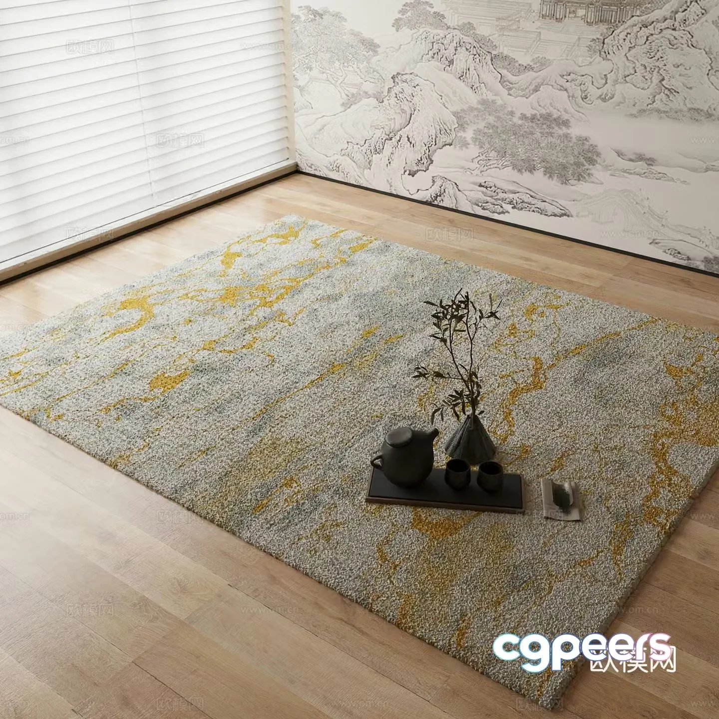 New Chinese carpet 3D model