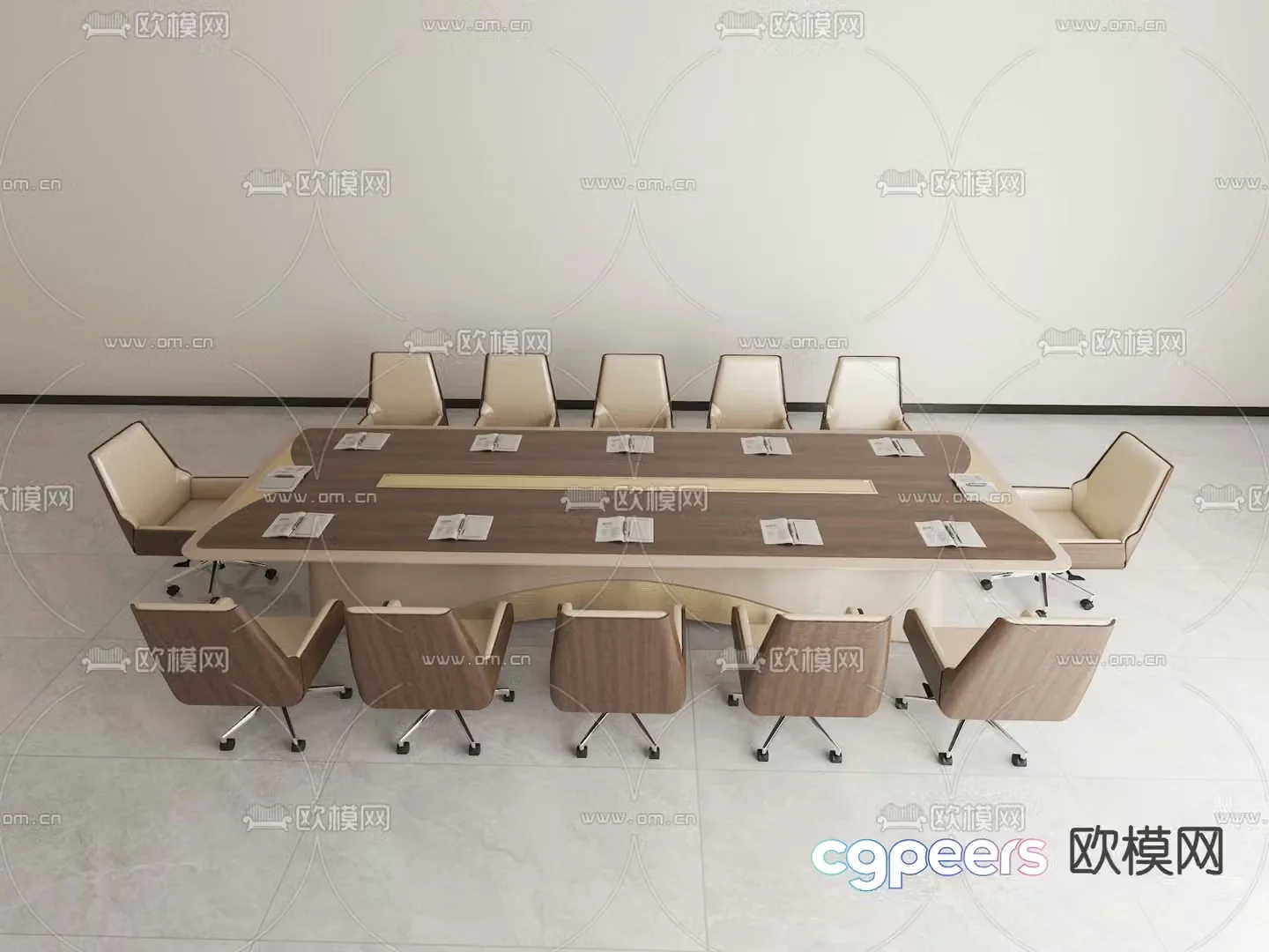 Italian conference table conference table 3d model