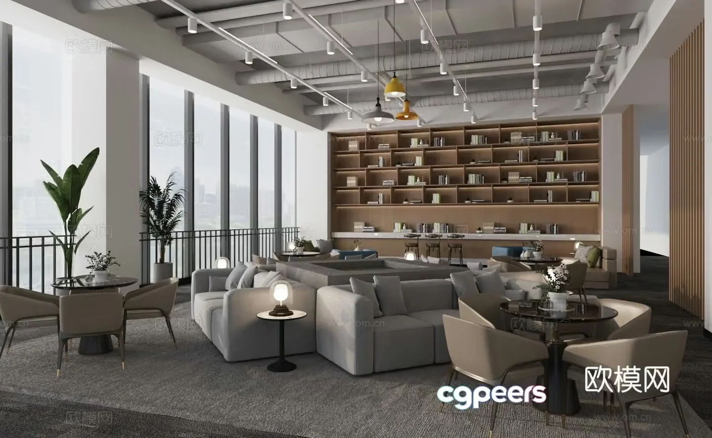 Modern Event Center Sales Office 3D Model