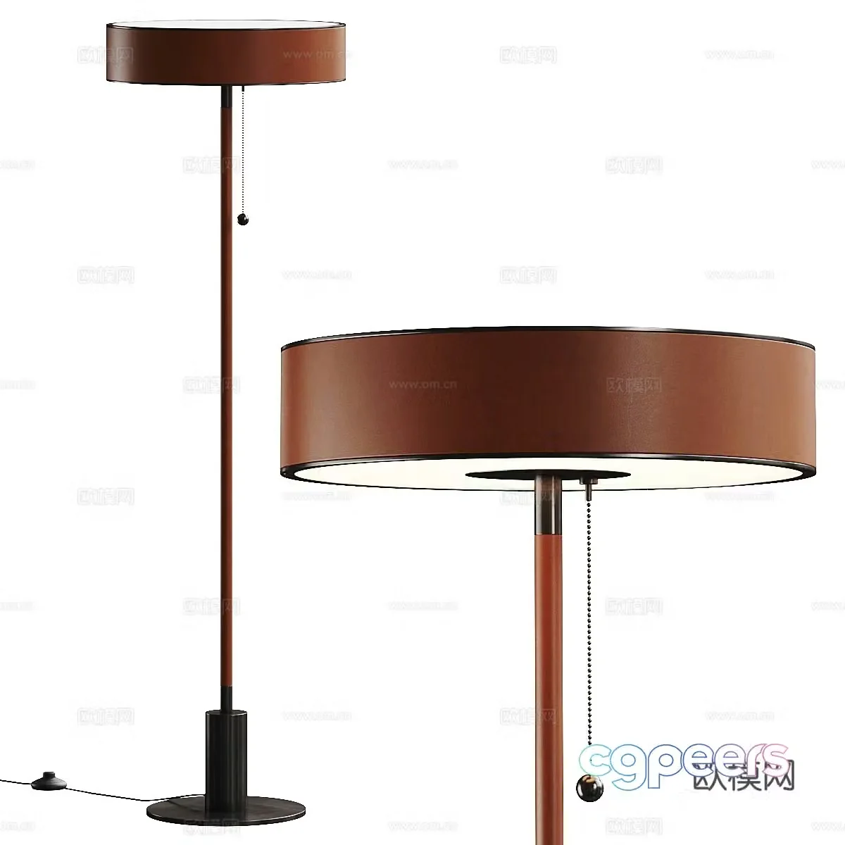 Modern light luxury minimalist floor lamp 3D model
