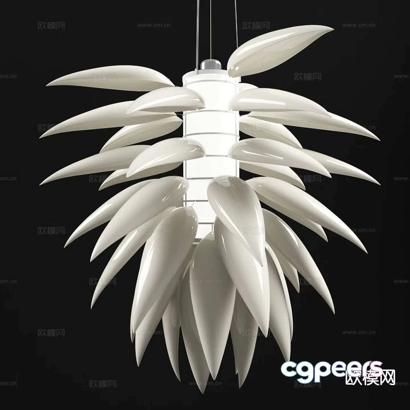 Modern art chandelier creative chandelier 3d model
