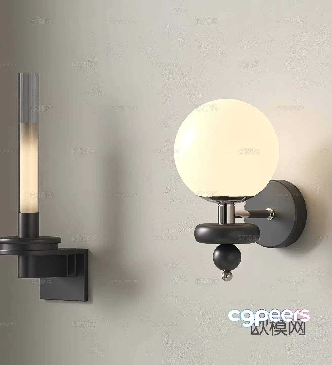 Medieval style wall lamp retro wall lamp 3d model