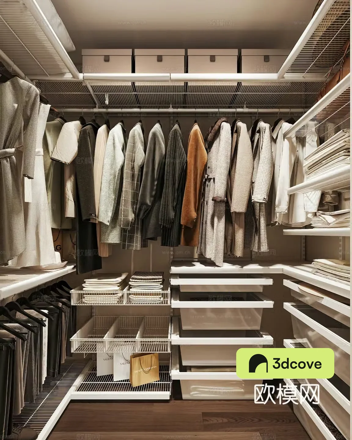 Modern cloakroom Open cloakroom