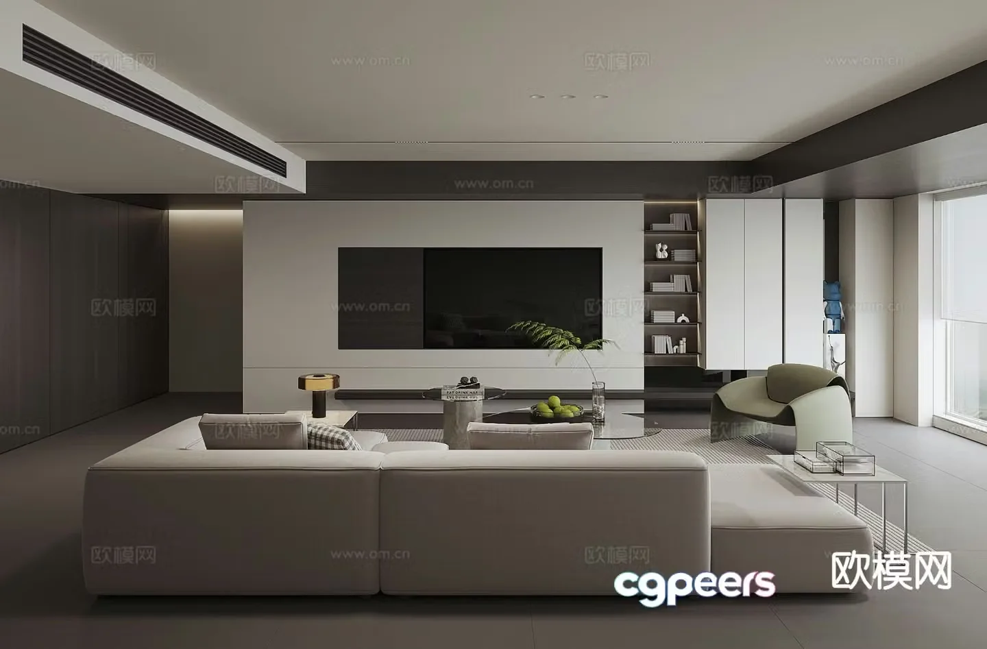 Modern living room 3d model