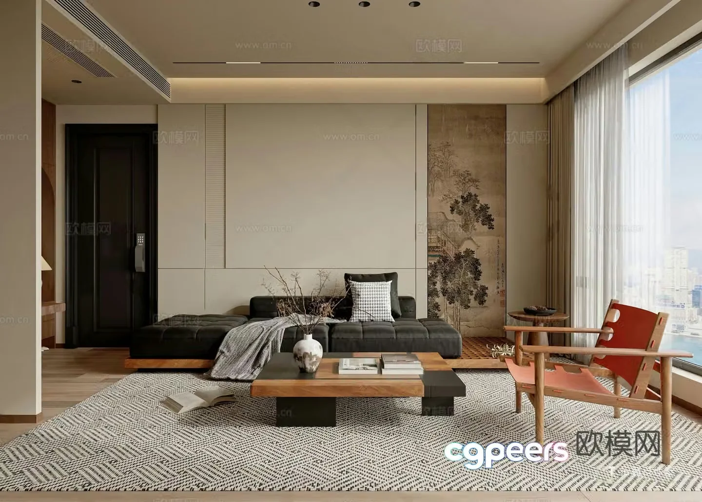 Song’s aesthetic living and dining room 3D model