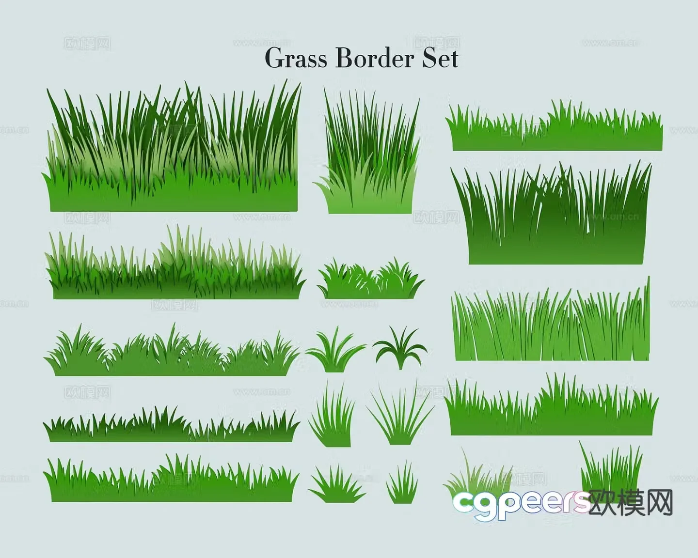 Lawn silhouette flower and grass pattern wall decoration pendant 3d model