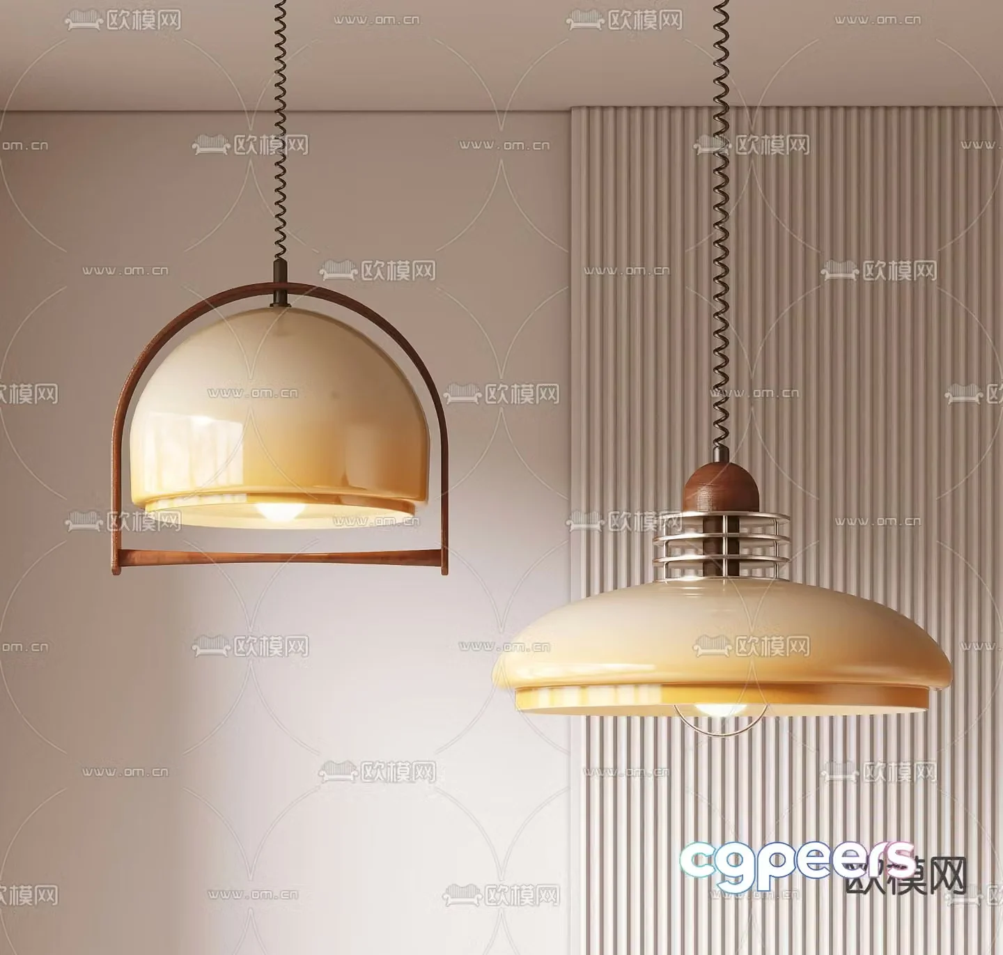 American retro chandelier 3d model