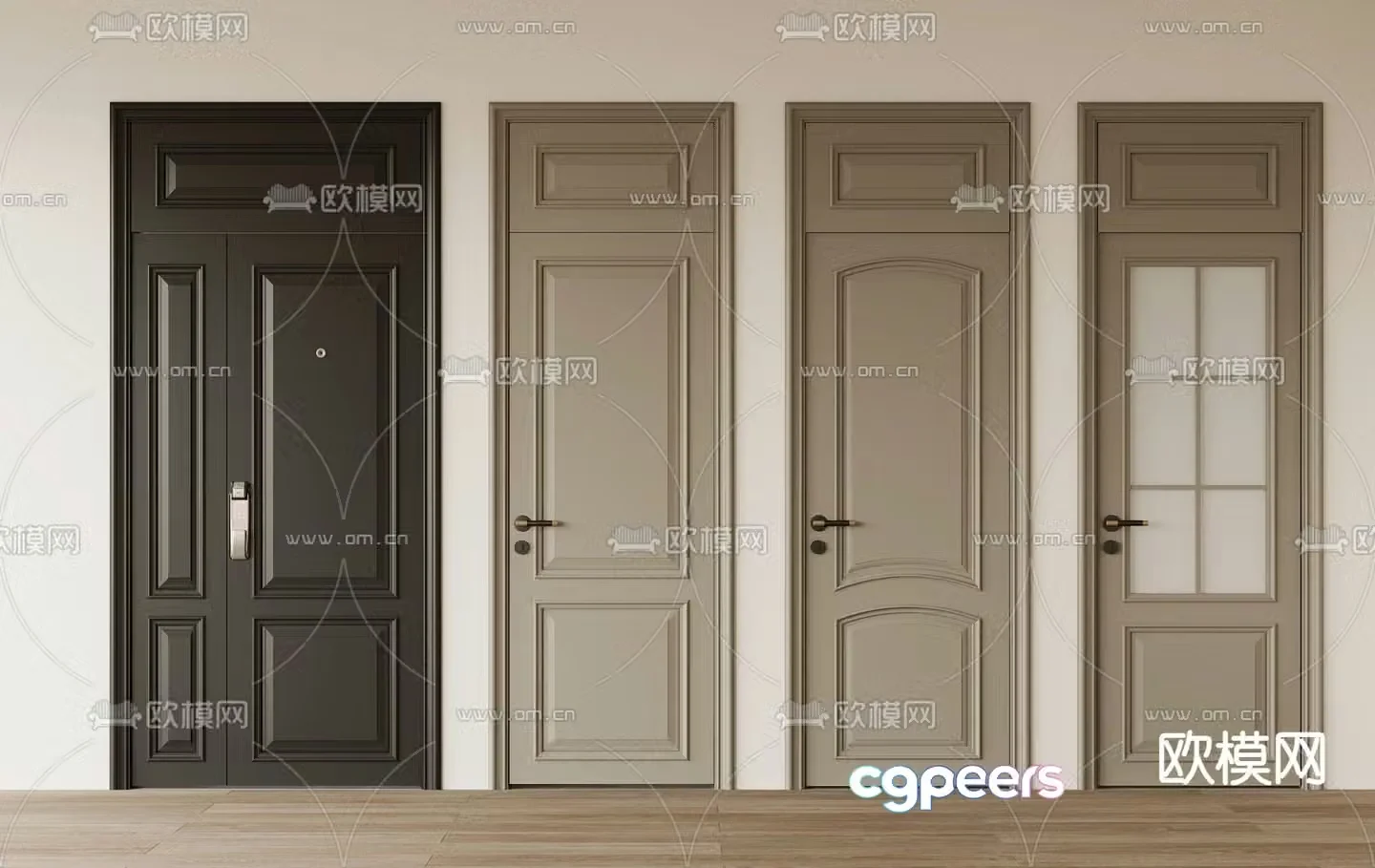 French door 3D model