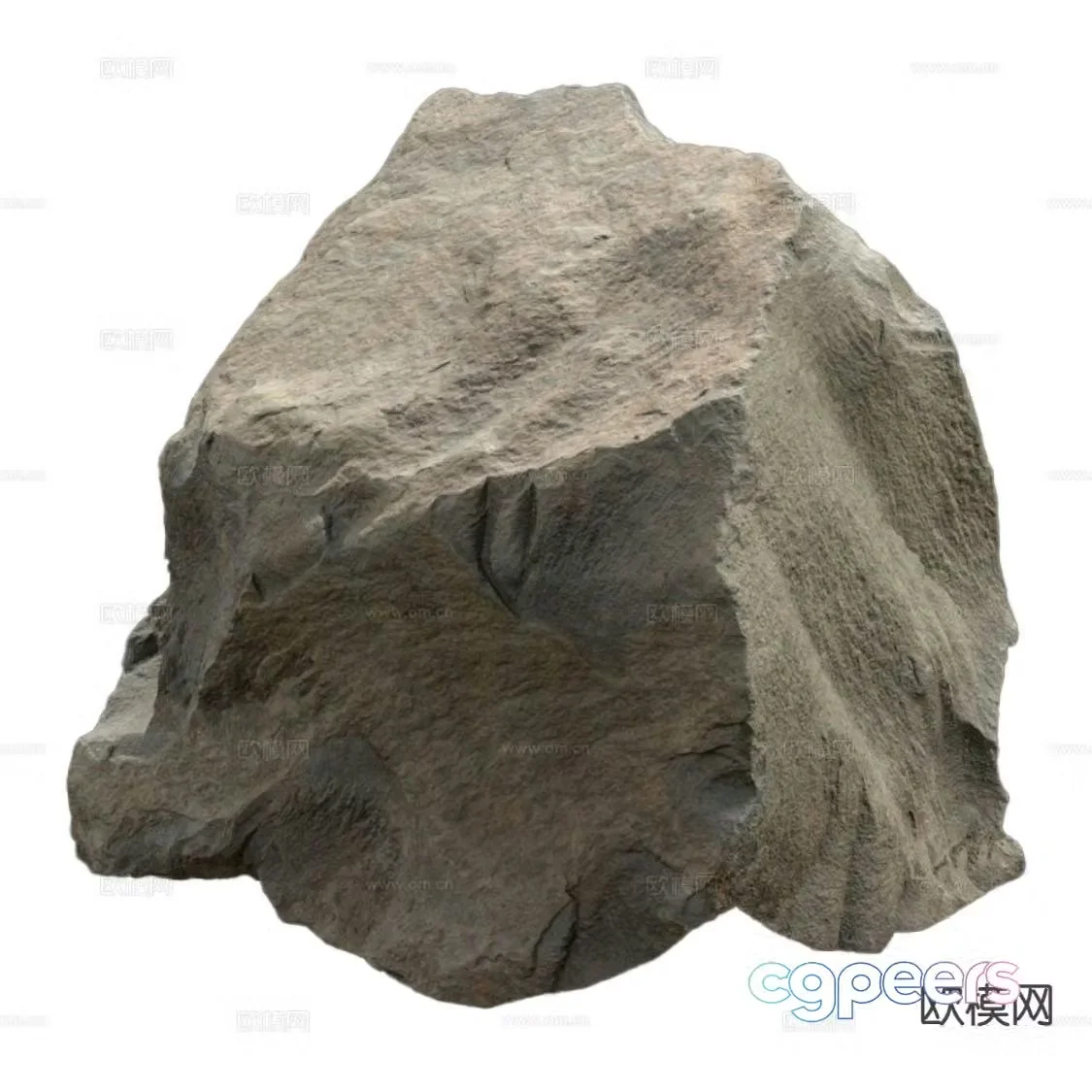 modern stone rock granite 3d model