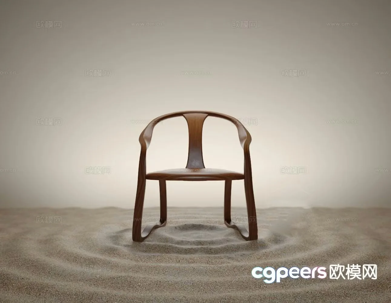 Single chair leisure chair dining chair armchair 3d model