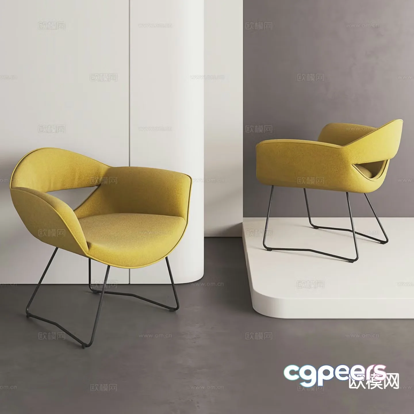 Modern chair sofa chair leisure chair 3d model