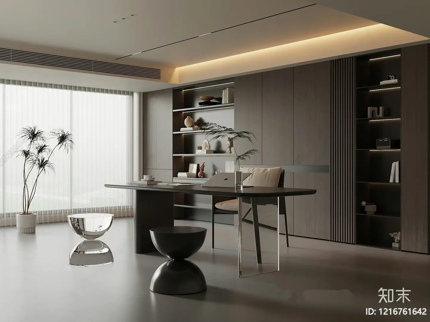 Modern Office Space 3D Model – 18328 – VRAY Render
