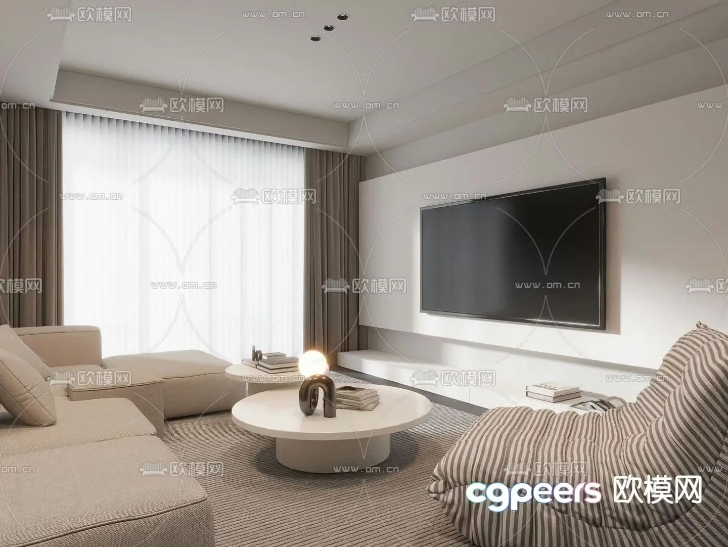Modern living room 3d model