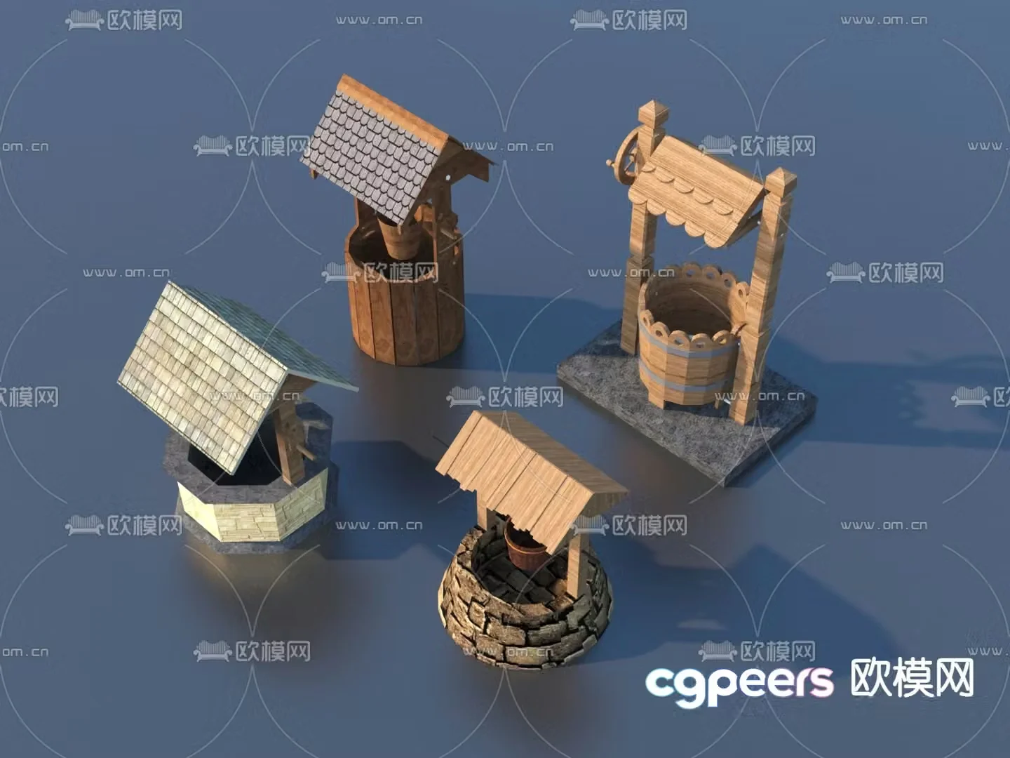 Farming sketches farm tools water well 3D model