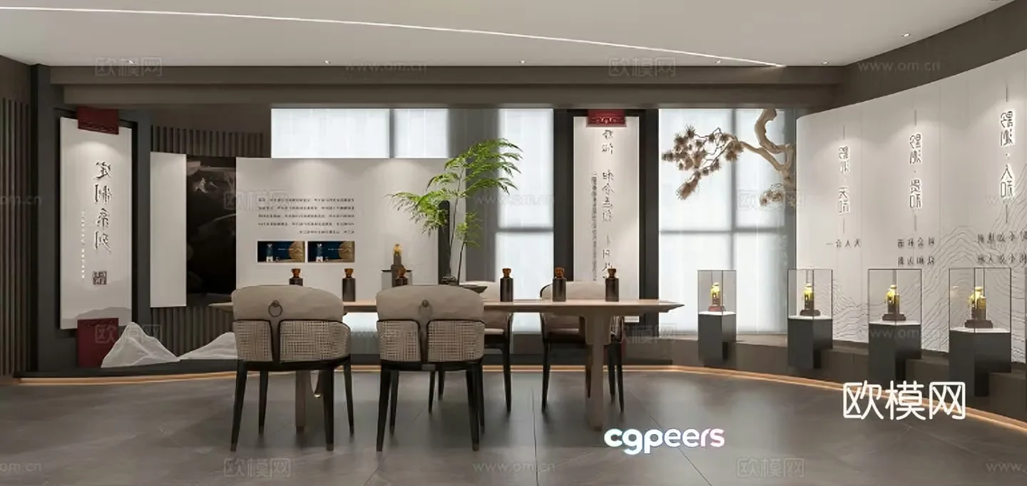 New Chinese wine exhibition hall Sauce wine experience center 3D model