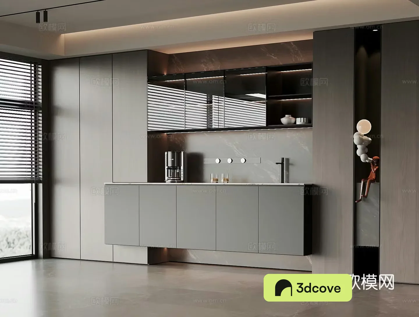 Modern Italian wine cabinet sideboard