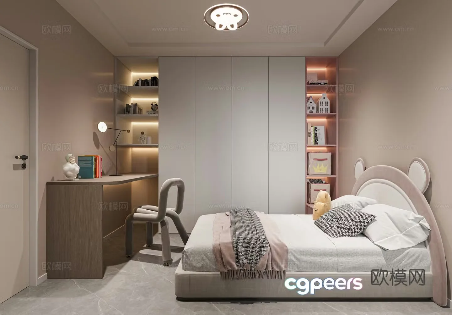 Modern daughter room 3d model