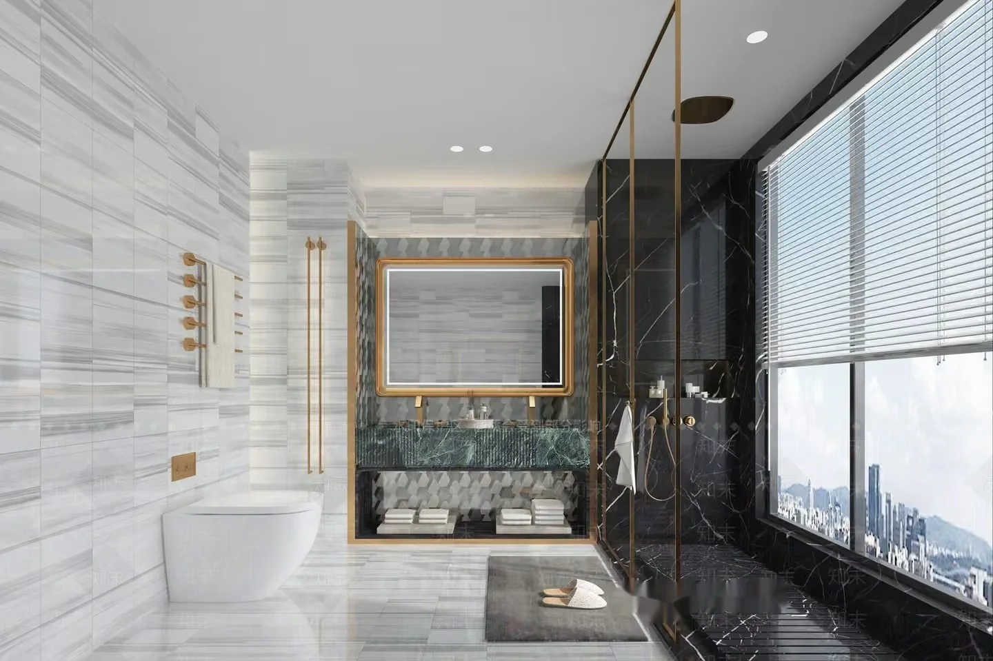 Modern Bathroom Decor 3D Model – 4669 – VRAY Render