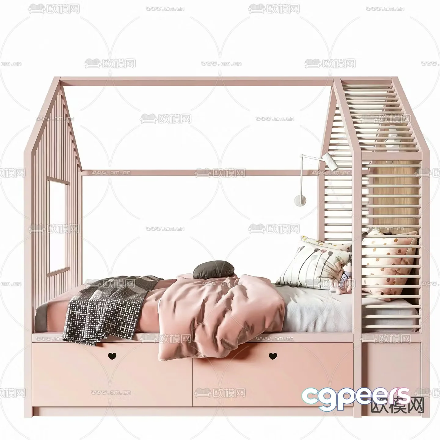 Modern children’s bed 3d model
