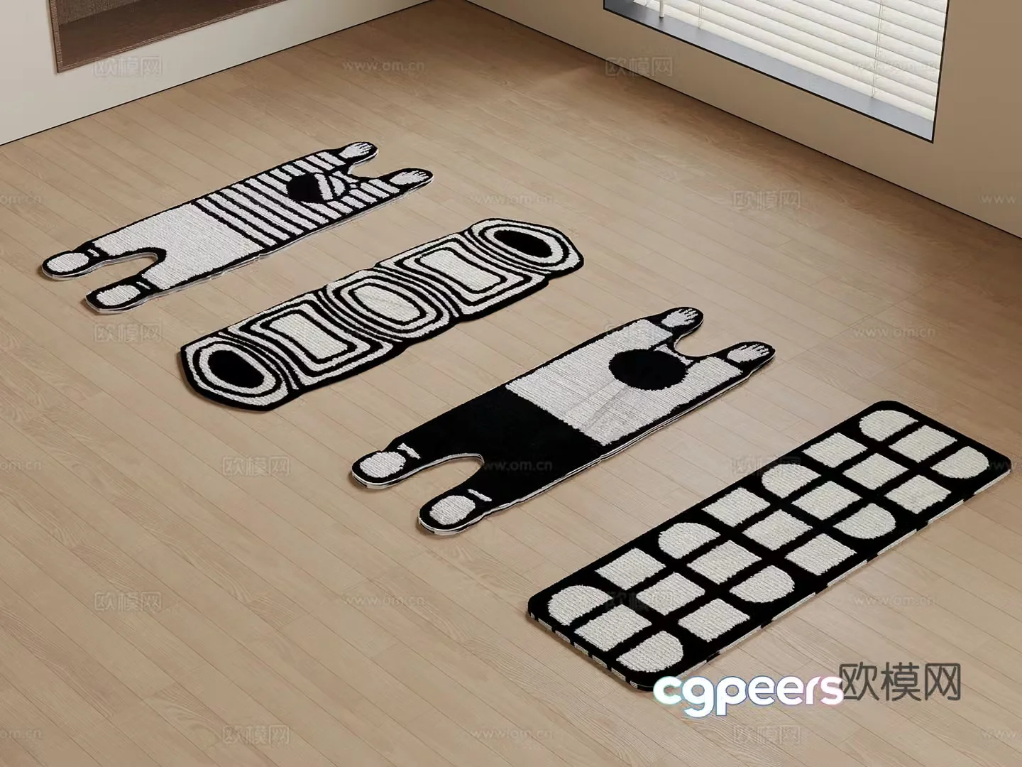 Modern carpet Special shape carpet Children’s carpet 3d model
