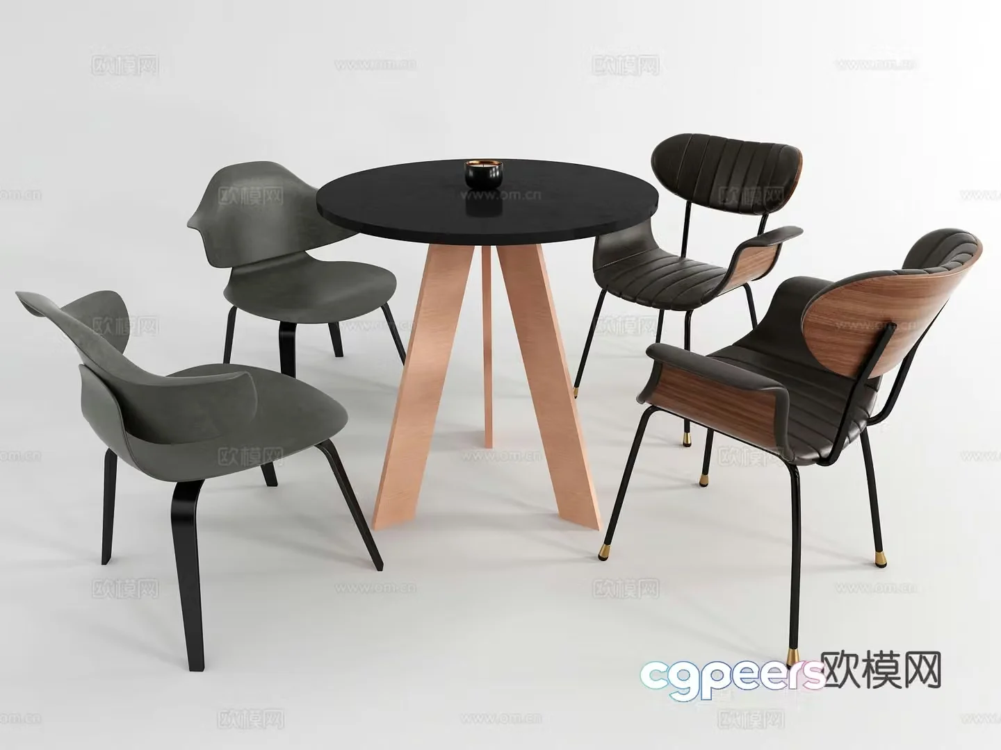 Leisure tables and chairs Negotiation tables and chairs 3d model