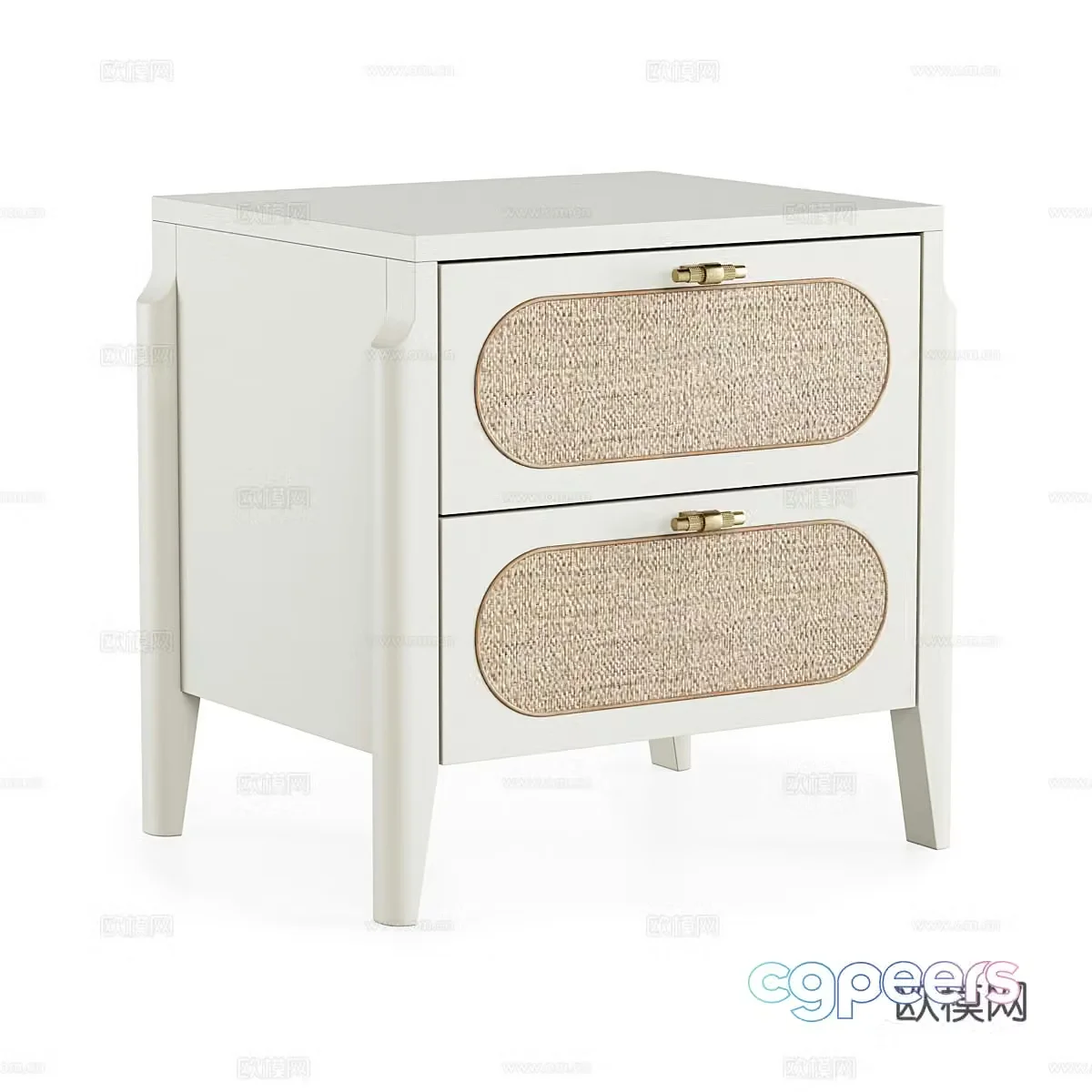 New Chinese style bedside table 3D model