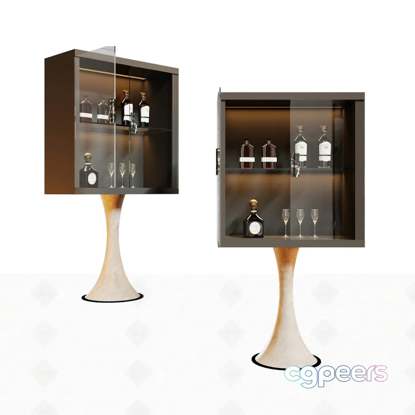 Modern Bar Cabinets 3D Model – 4140 – VRAY Render