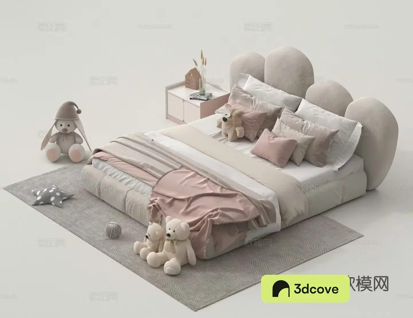 Children’s bed fabric double bed