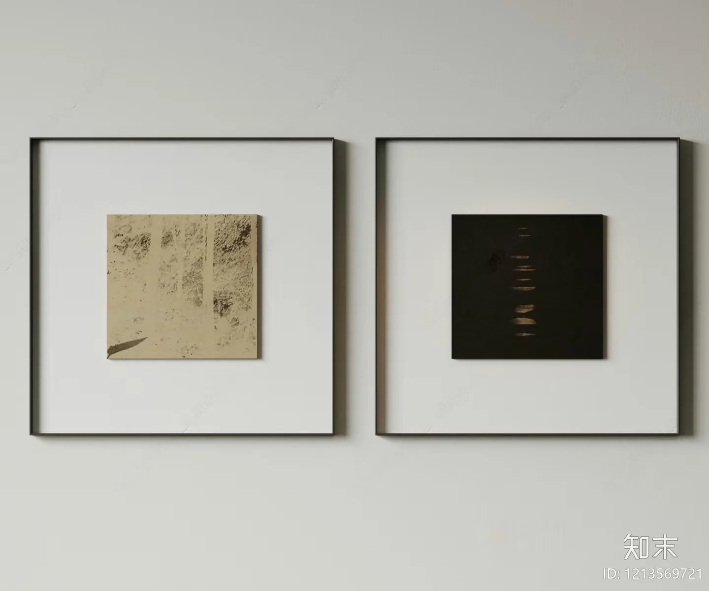 Minimalist Wall Art 3D Model – 5954 – VRAY Render