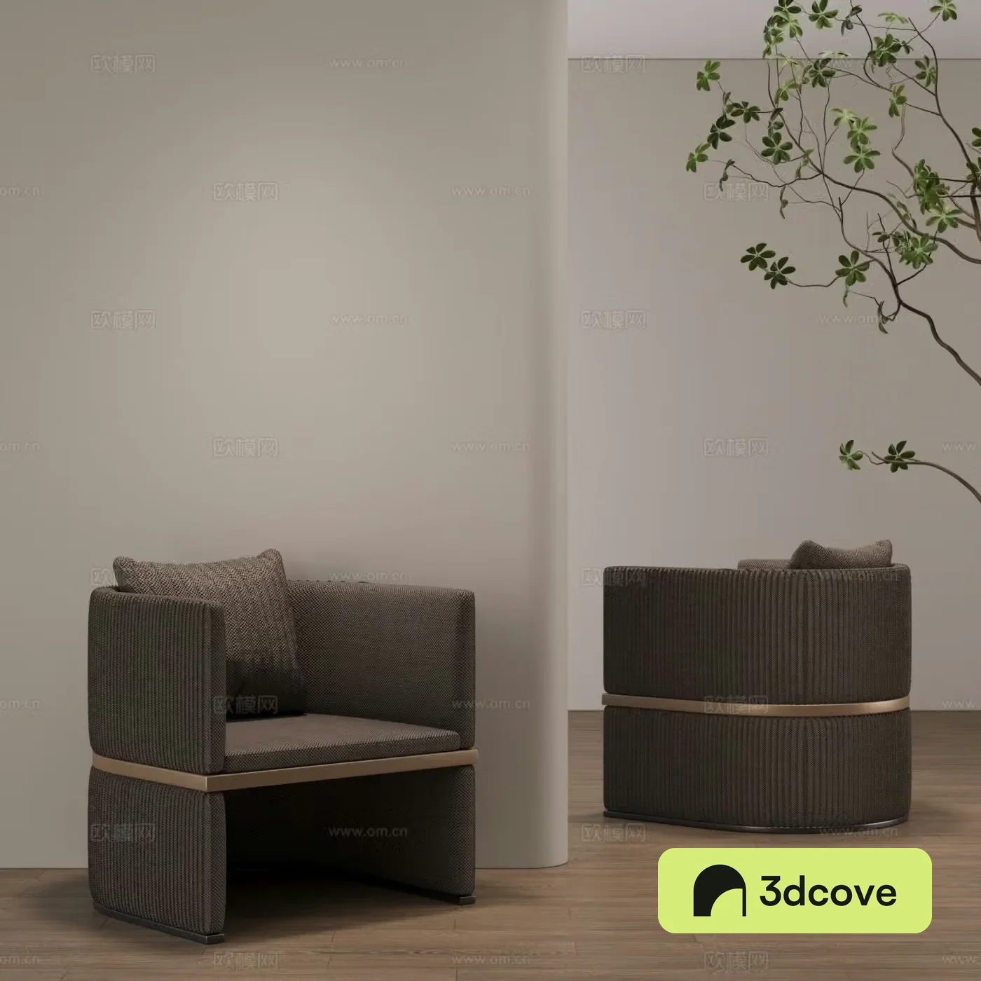 Modern single sofa fabric sofa light luxury single sofa