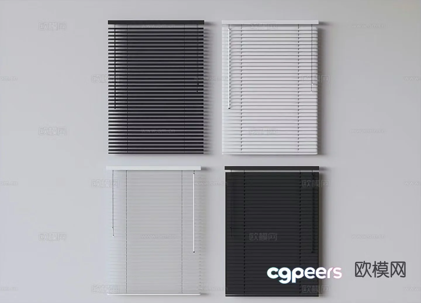 Venetian blinds roller blinds sunshades 3d model