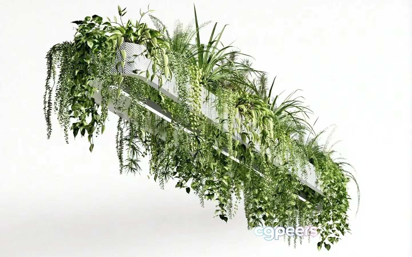 White Plant Stand 3D Model – 2494 – CORONA Render