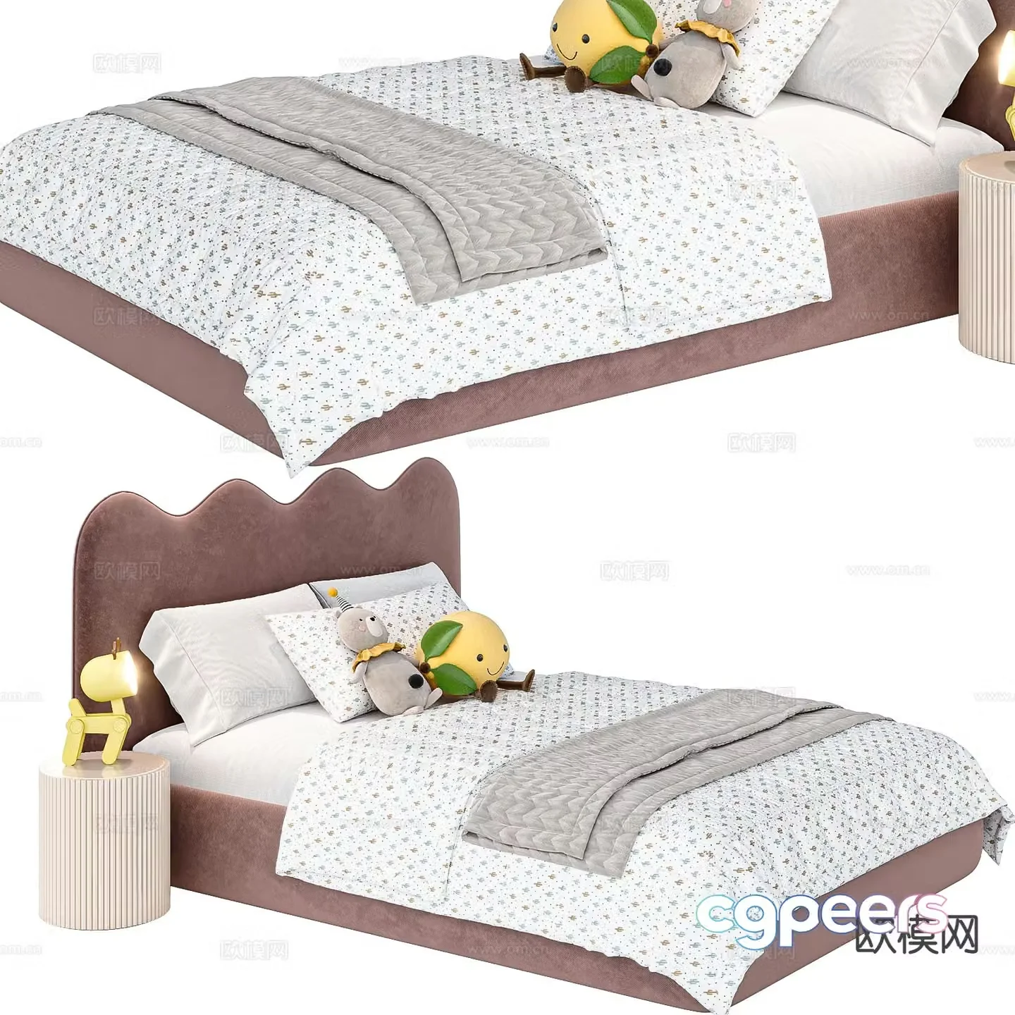 Modern children’s bed 3d model