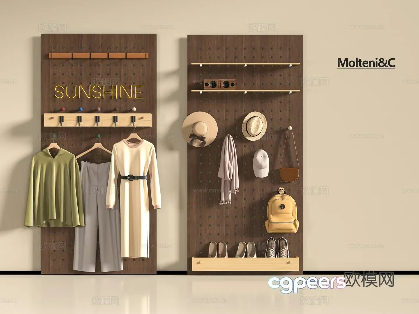 Modern shelf 3D model