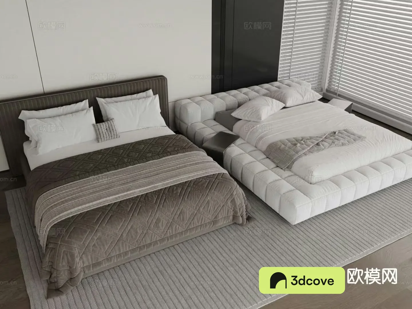 Modern double bed